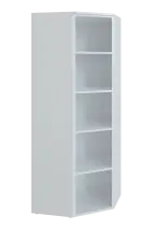 V 5 - 7 kancelářská skříň, rohová, 1800x700x700, bílá